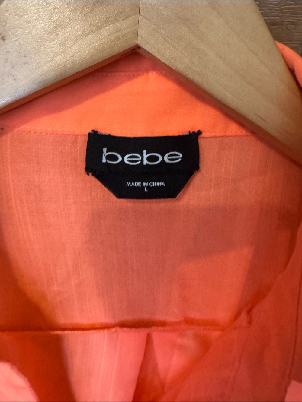 bebe Coral Button-Down Shirt